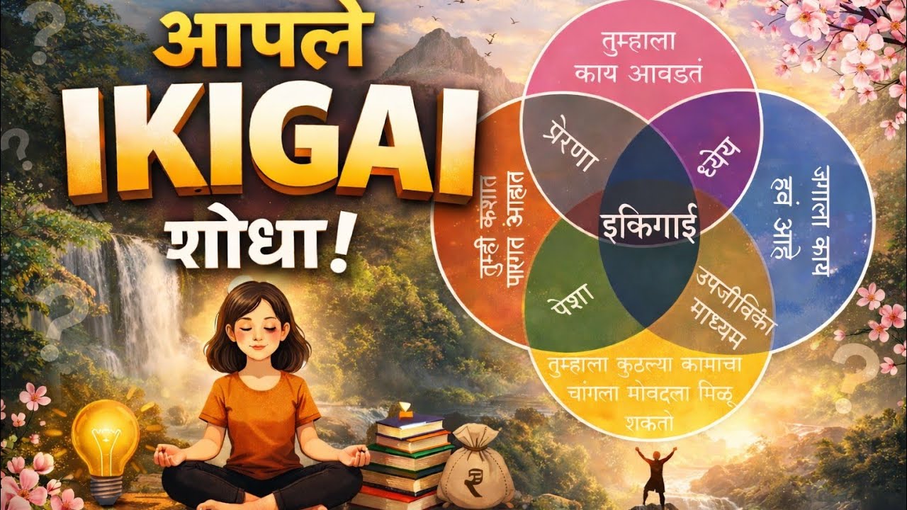Ikigai Marathi Audiobook | आयुष्य बदलणारे Secrets 💯| Ikigai Explained in 10 Minutes |What is Ikigai?