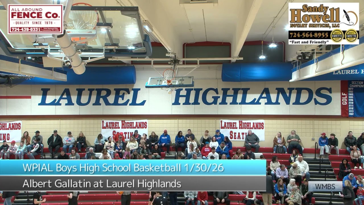 WPIAL Boys High School Basketball Albert Gallatin at Laurel Highlands 1/30/26