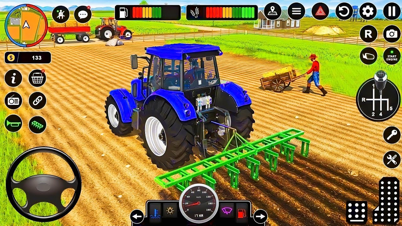 Modern Tractor Farming Driving Simulator 3D - New Tractor Games - Android Gameplay 