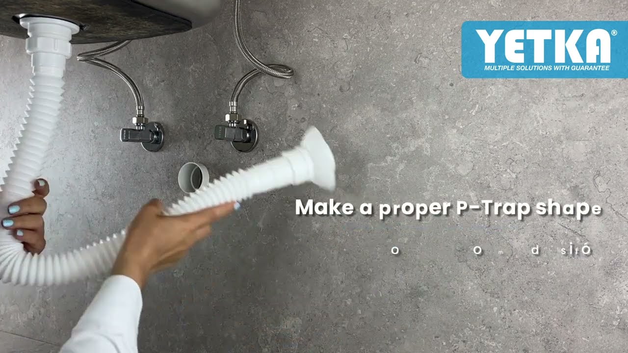 How To Install Flexible P-Trap For Kitchen & Bathroom Sinks | YETKA Ref.: 125.801