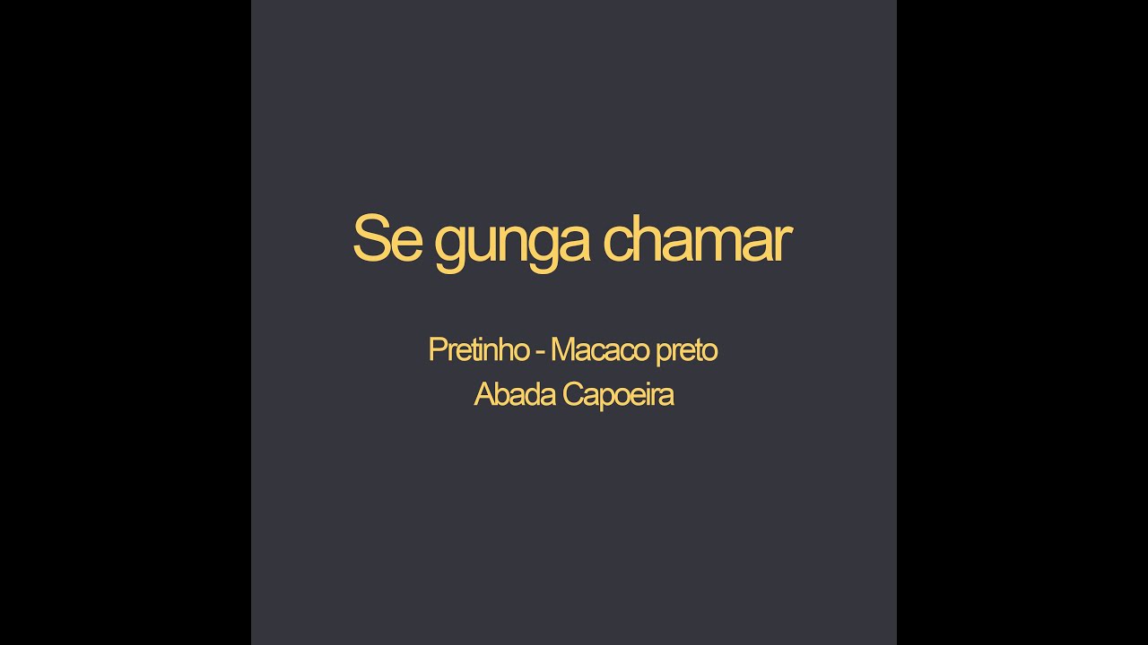 Se gunga chamar (Molho tem dende)