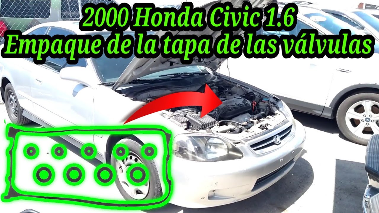 2000 Honda Civic 1.6 Cómo cambiar el empaque dela tapa de las válvulas (valve cover gasket)