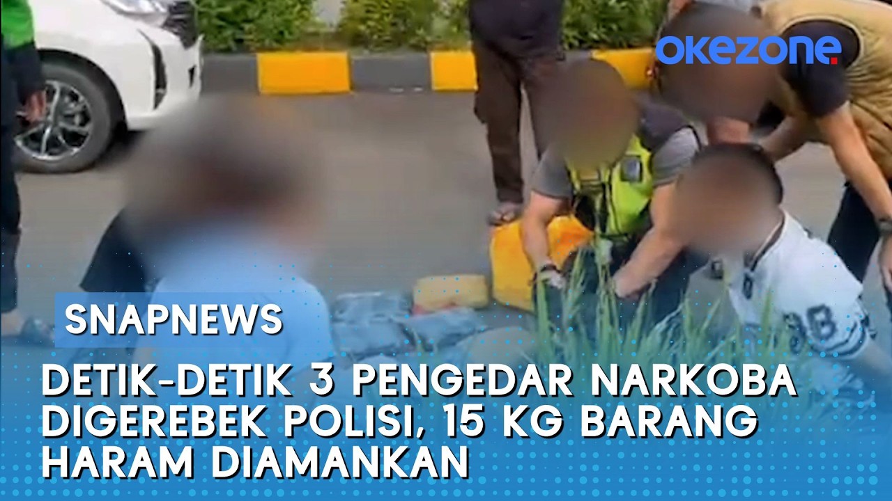 Detik-detik 3 Pengedar Narkoba Digerebek Polisi, 15 Kg Barang Haram Diamankan | Snapnews