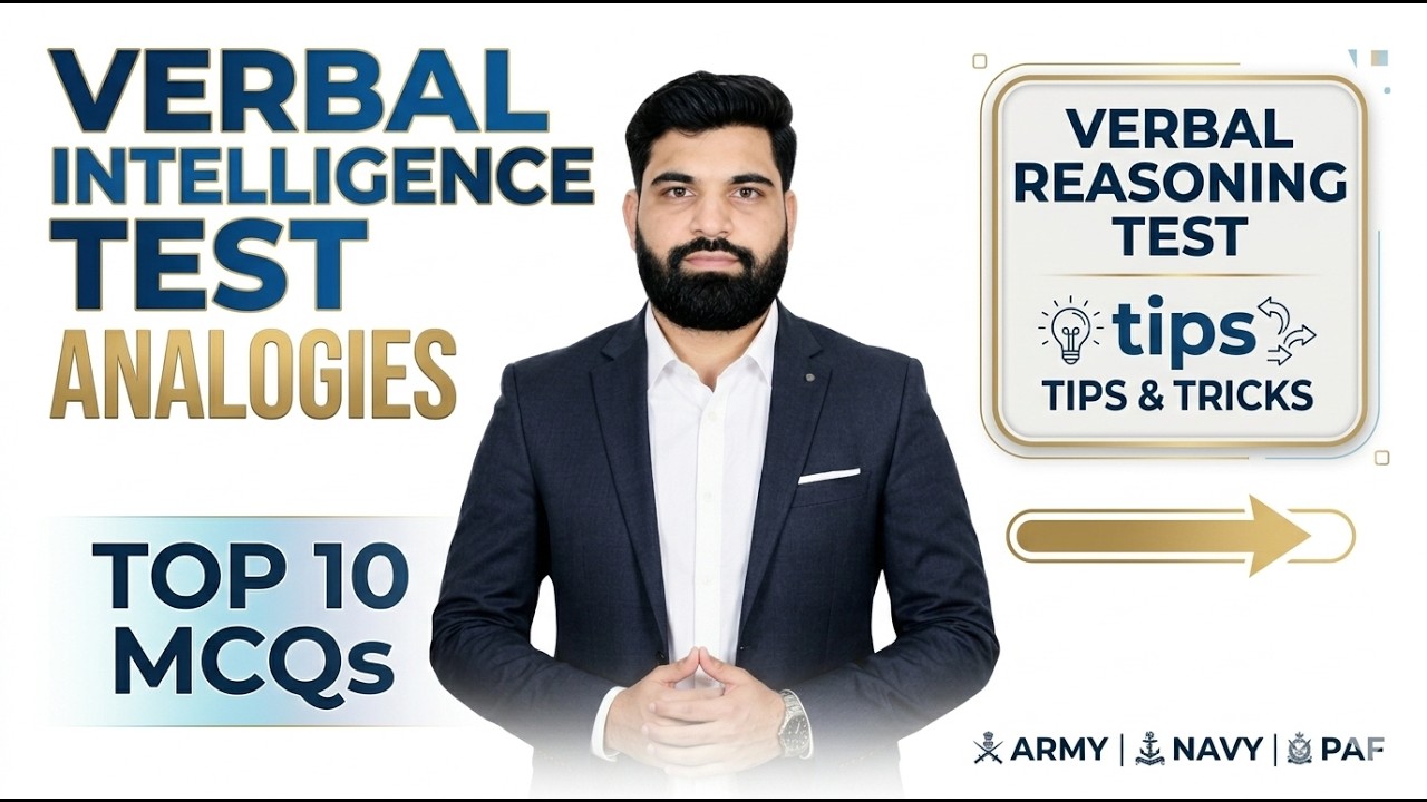 Top 10 Verbal Intelligence Test Analogy Mcqs | Verbal Reasoning Test Tips & Tricks Army | Navy | PAF
