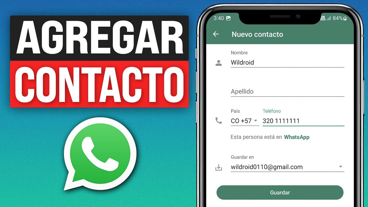 C&oacute;mo AGREGAR un CONTACTO en WHATSAPP (2026) Agregar Nuevo Contacto