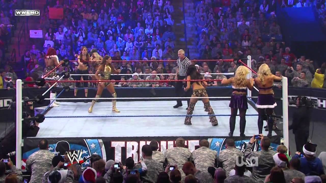720pHD - WWE Tribute to the Troops 2011 - 8 Divas Tag Team Match