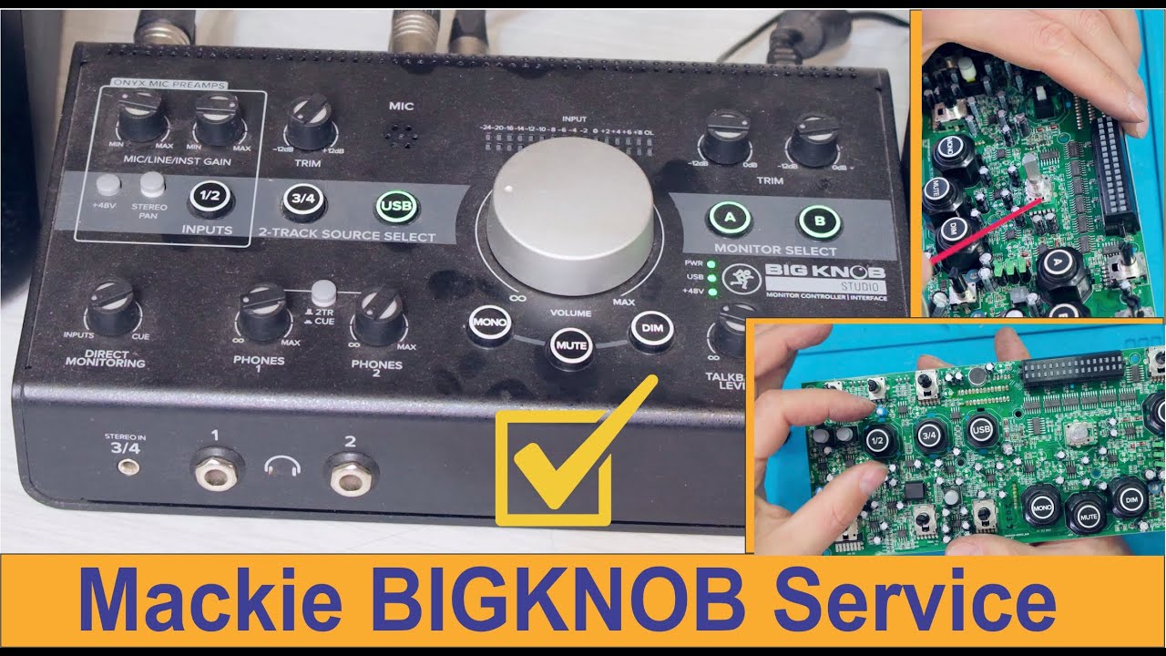 How to service your Mackie Big Knob audio interface - volume crackling, buttons sticky - Serviced.