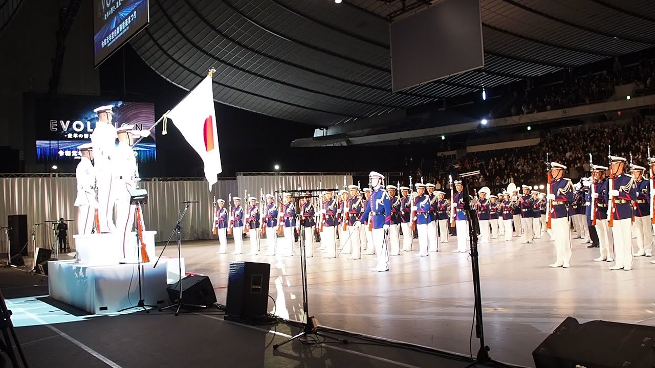 国歌斉唱～東京オリンピック・ファンファーレマーチ －第302保安警務中隊（儀仗隊）・陸海空自衛隊音楽隊【令和元年度自衛隊音楽まつり】