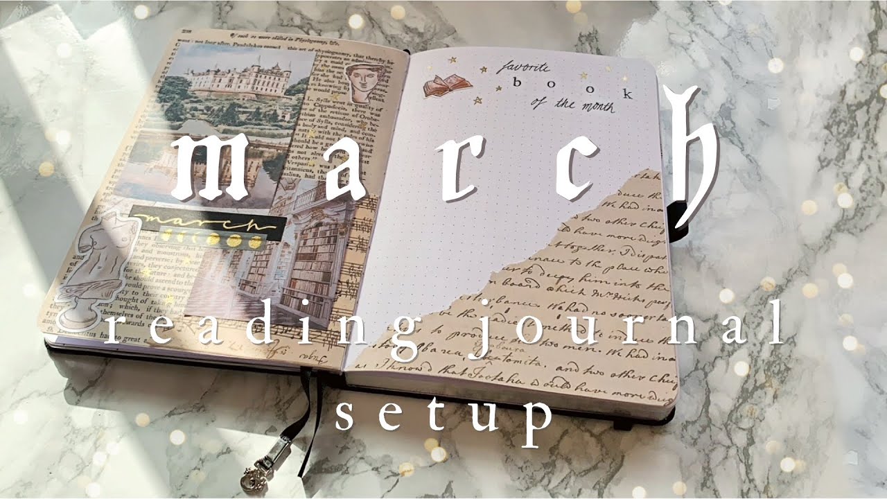 march reading journal setup 🖋 | dark academia: plan with me