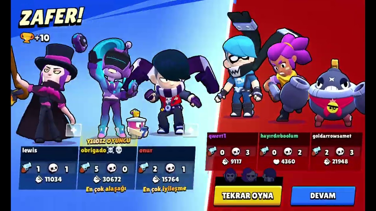 Bugün brawlstars oynuyoruz