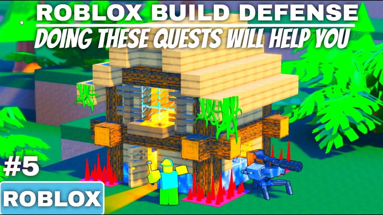 I Finally Did A Quest In Roblox Build Defense | Part 5