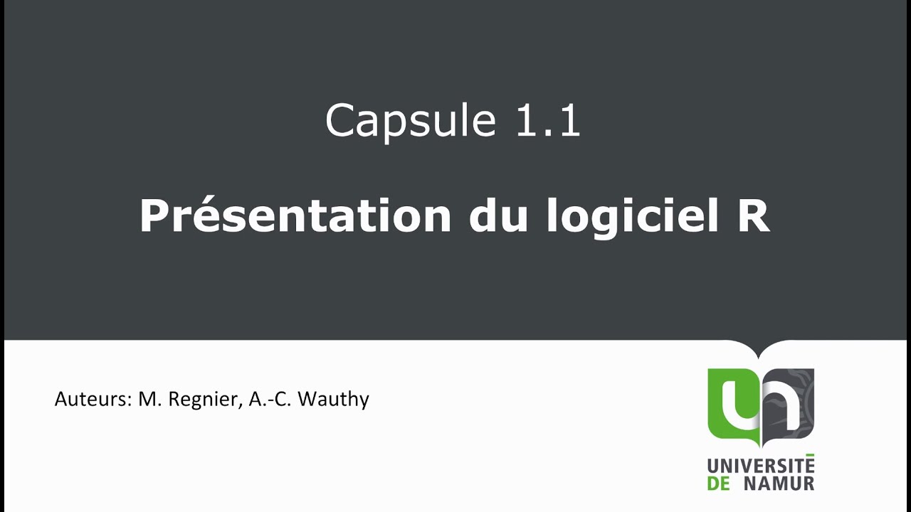 Vidéo 1.1 Présenter le logiciel