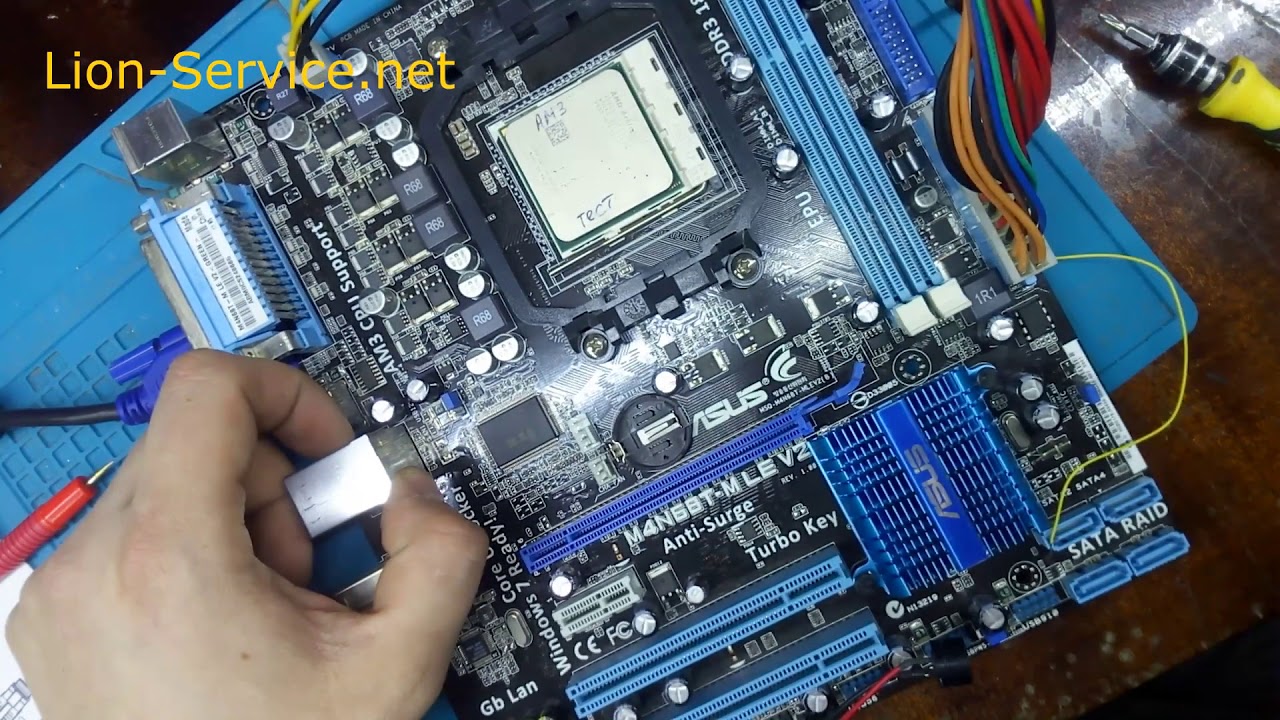 Asus M4N68T-M LE V2 - Ремонт, нет питания RAM[03.2020]