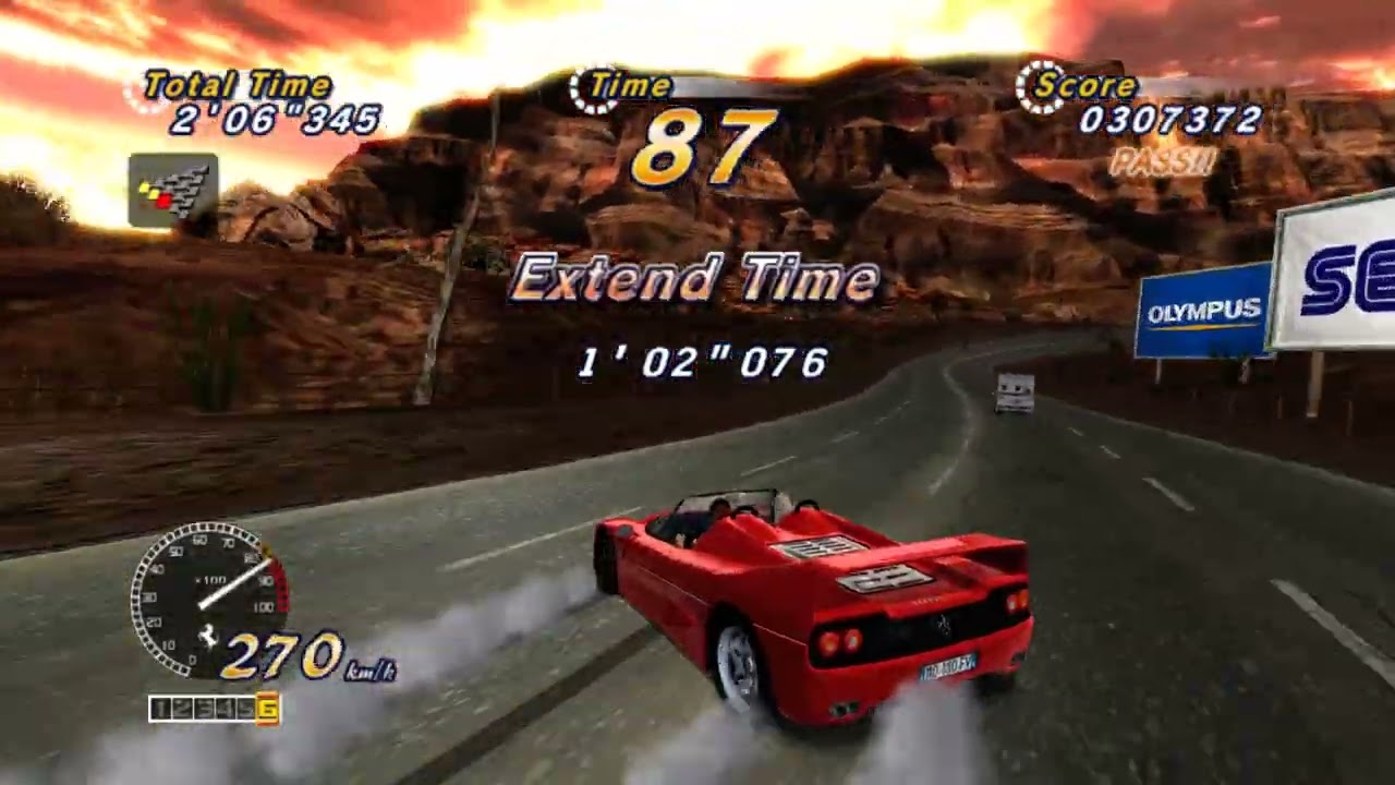 OutRun Online Arcade XBLA - Route E (Xenia)