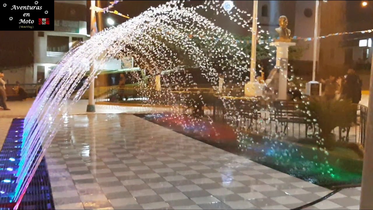 MotoVlog Peru # 145 - Canchaque // Plaza de Armas de noche
