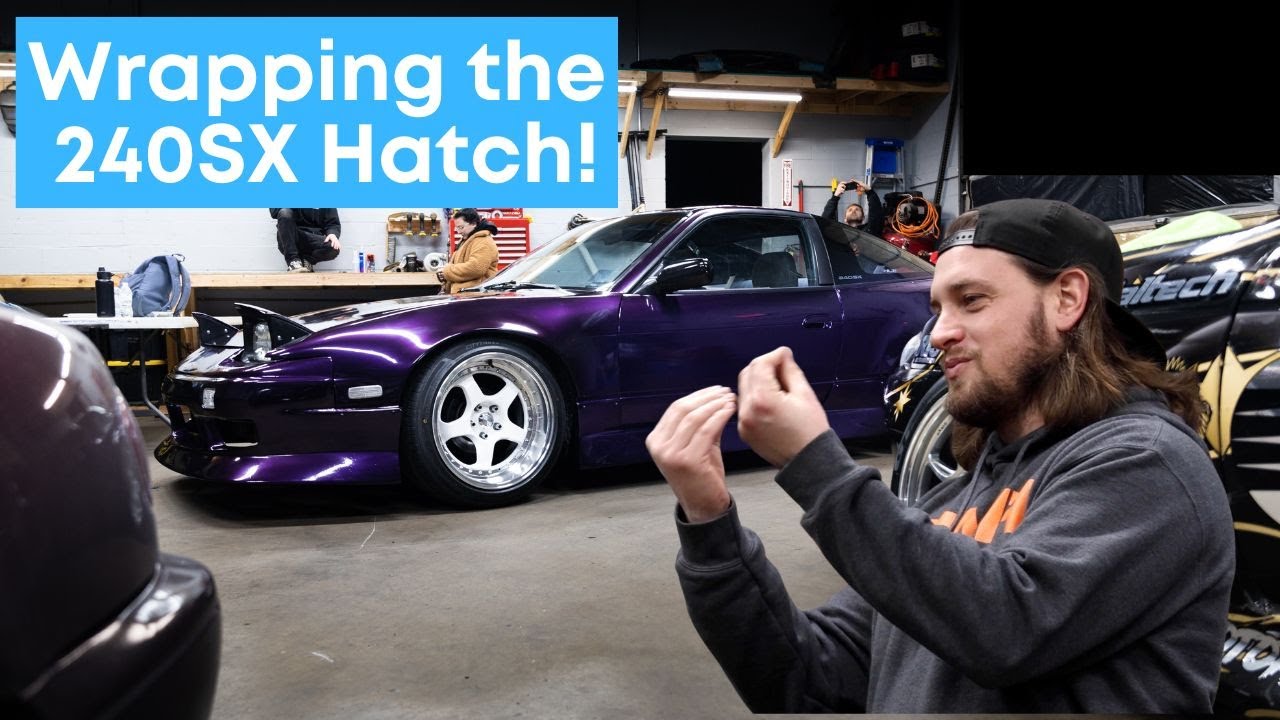 Wrapping the 240SX Hatch MIDNIGHT PURPLE!!
