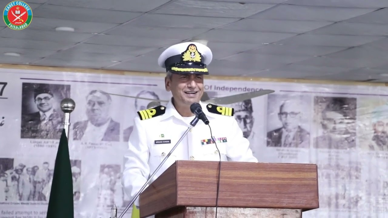 Commander Arshad Gondal, Tamgha-e-Imtiaz (Military), Visits Cadet College Faisalabad