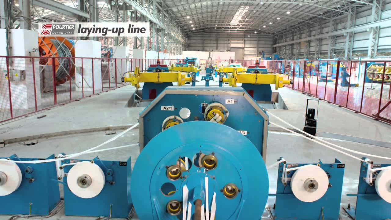 High voltage cable plant : POURTIER laying-up line