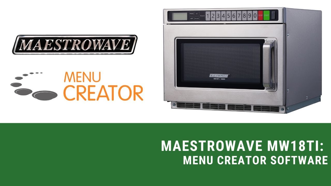 Maestrowave MW18Ti Menu Creator | R H Hall Foodservice Solutions