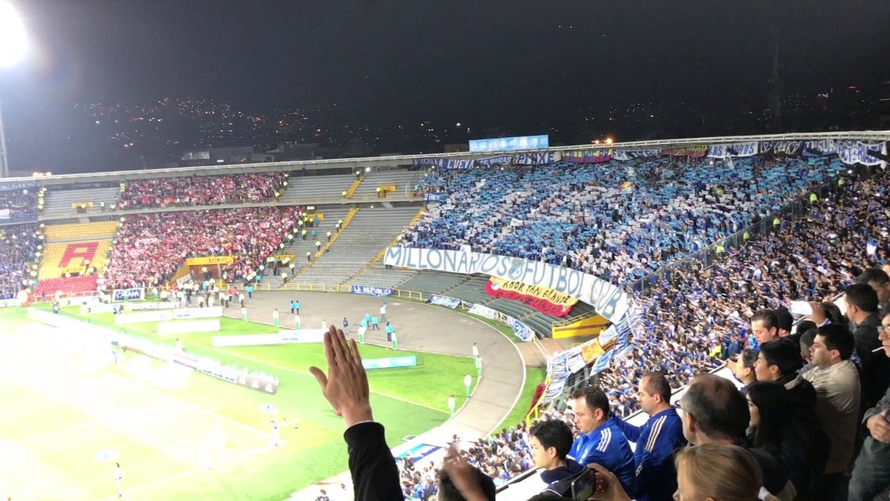 Millonarios 3- 0 Santa fe (Himnos y tifo) 2017