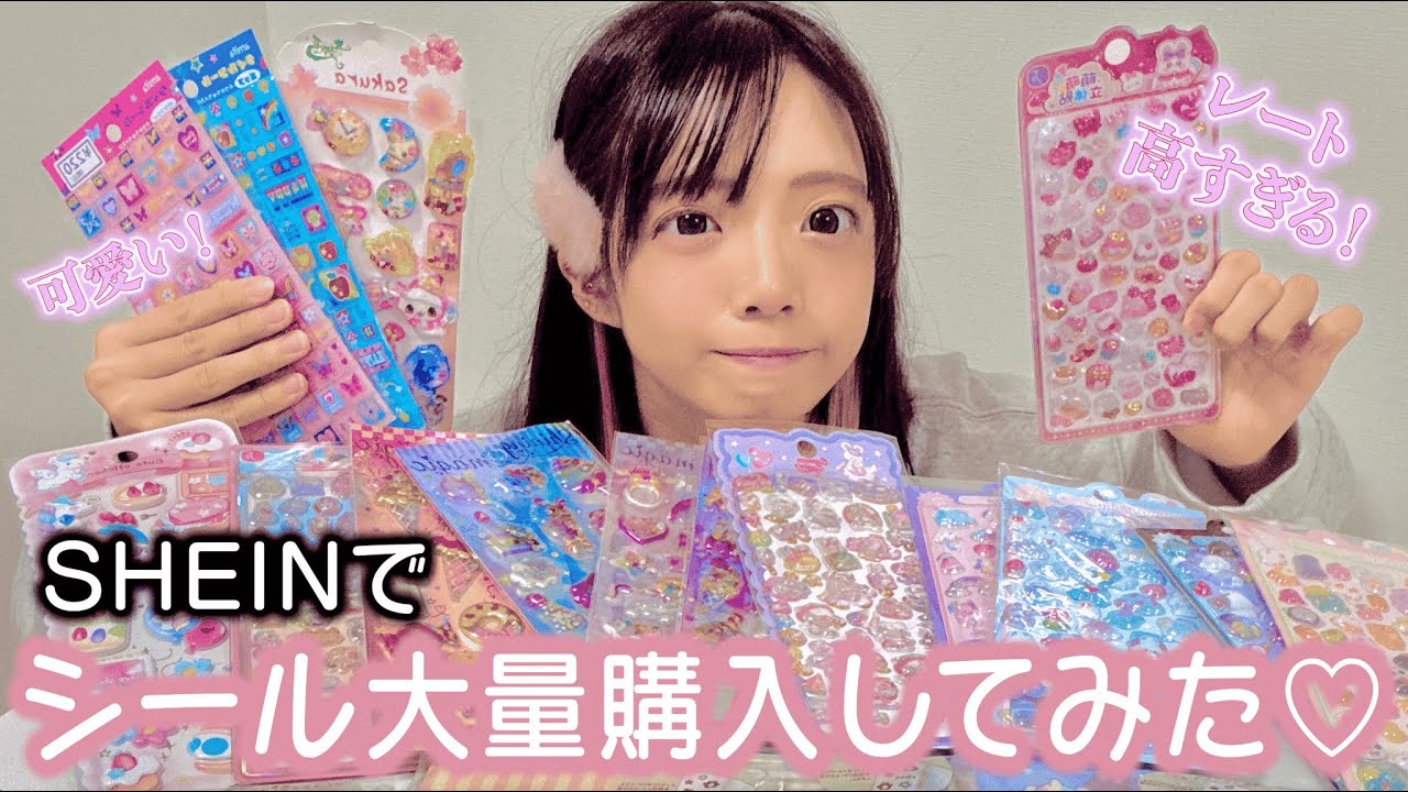 SHEINで購入したレートの高いシールを使ってシール帳作ってみた！！！＃シール帳＃みーみ