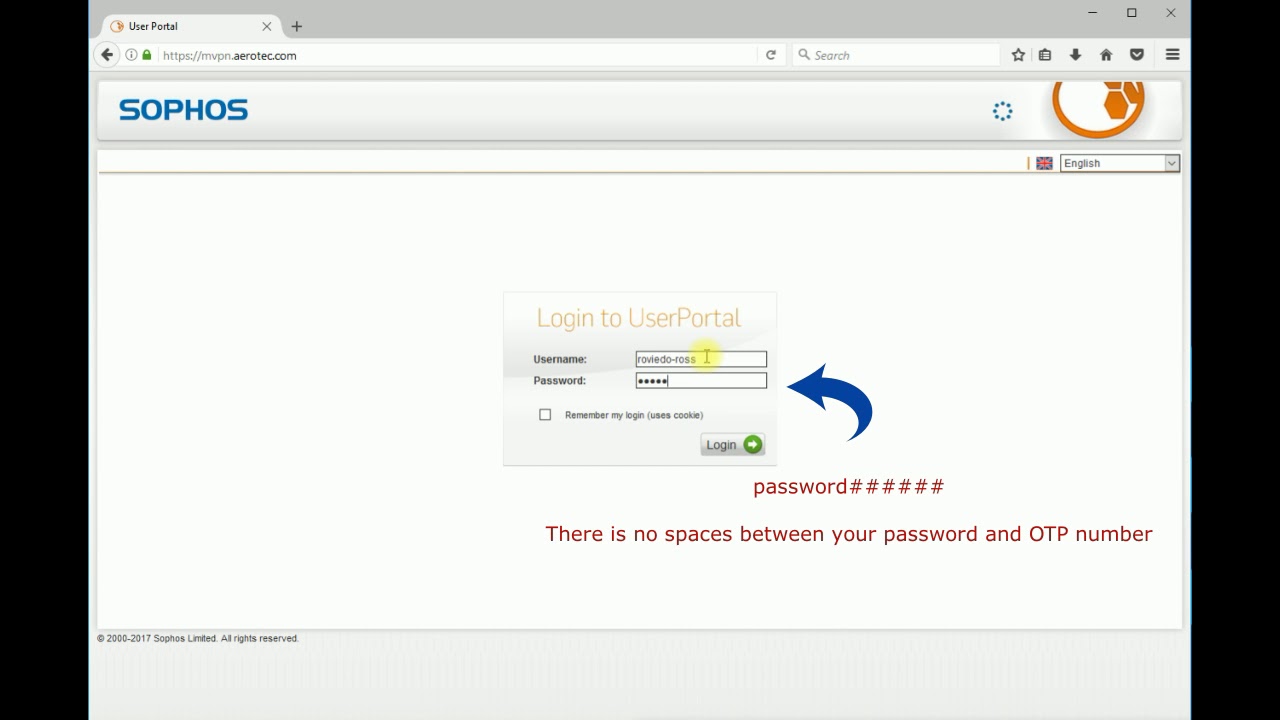 Sophos VPN Two Factor Set Up