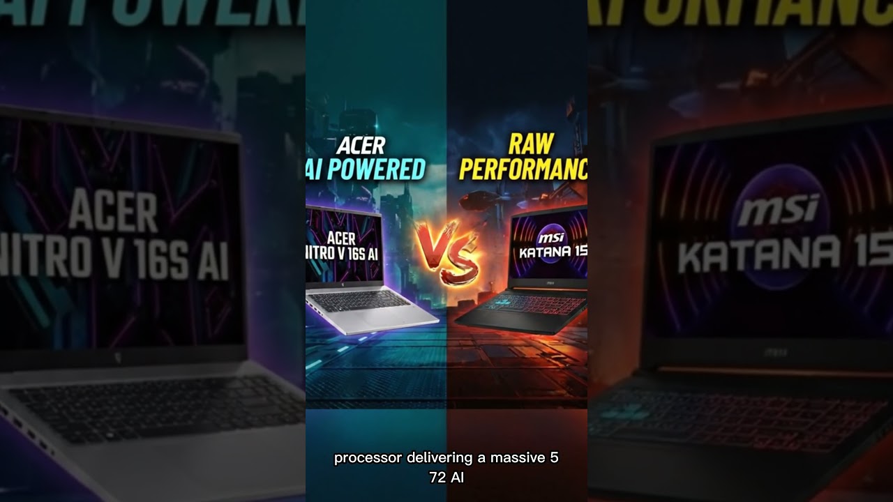 Сравнение ноутбуков 2026 года: Acer Nitro V 16S AI RTX 5060 против MSI Katana 15 RTX 5070