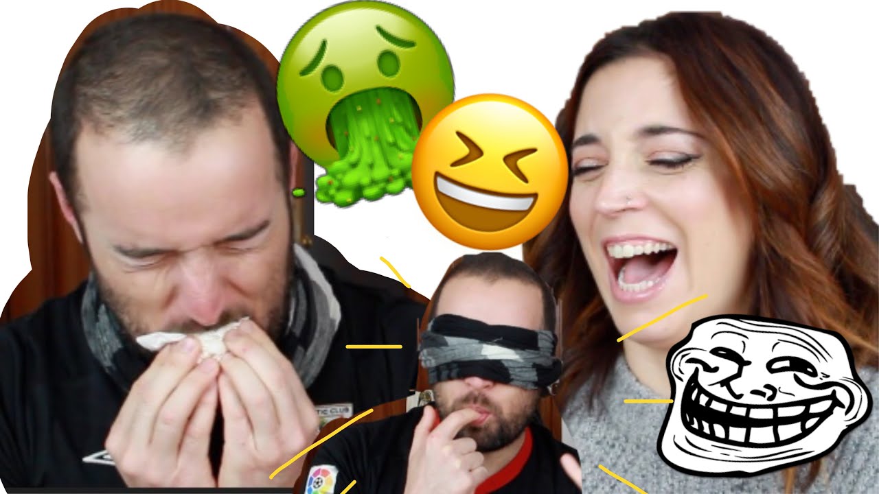 Probando comida a ciegas con mi chico*Casi me lo cargo*