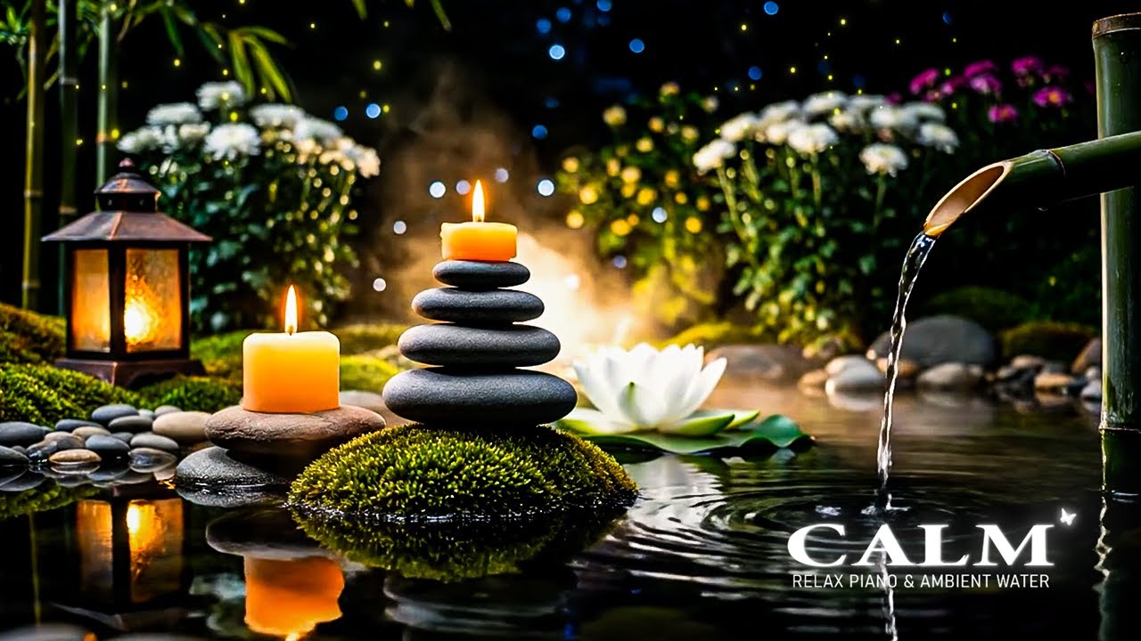 Relaxing Piano with Flowing Water Sounds 🌿 Stress Relief Piano for Anxiety & Depression