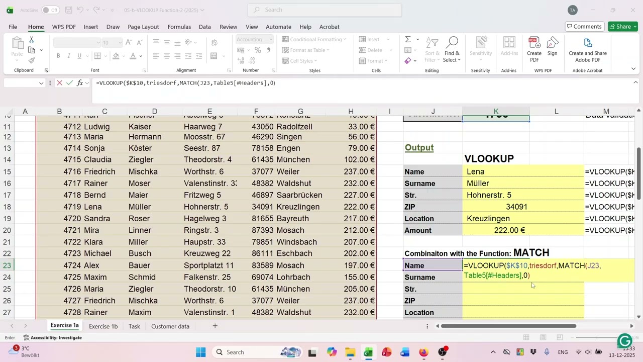 HSWT | MFM | Business Informatics | Excel | 7 - VLookup function 2