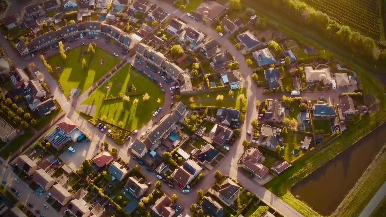 Krabbendijke bird's eye view in 4K
