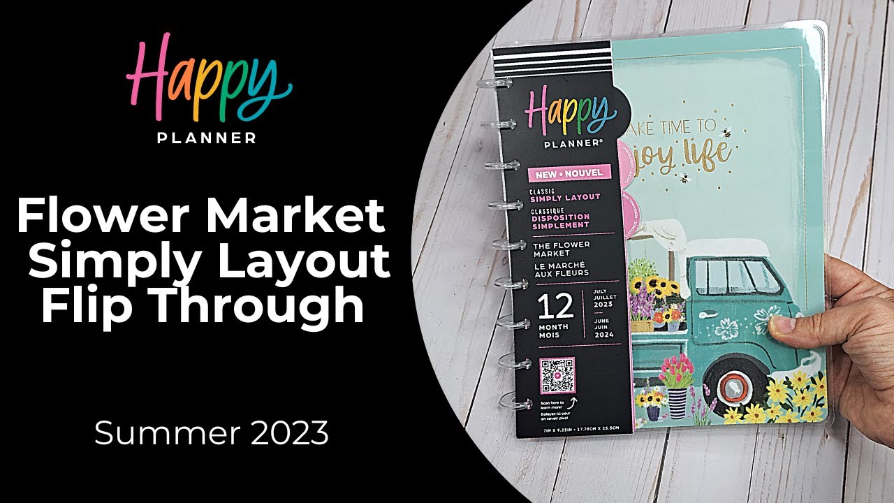 New Simply Layout | Walmart Exclusive Happy Planner | Flower Market | July 2023 Start