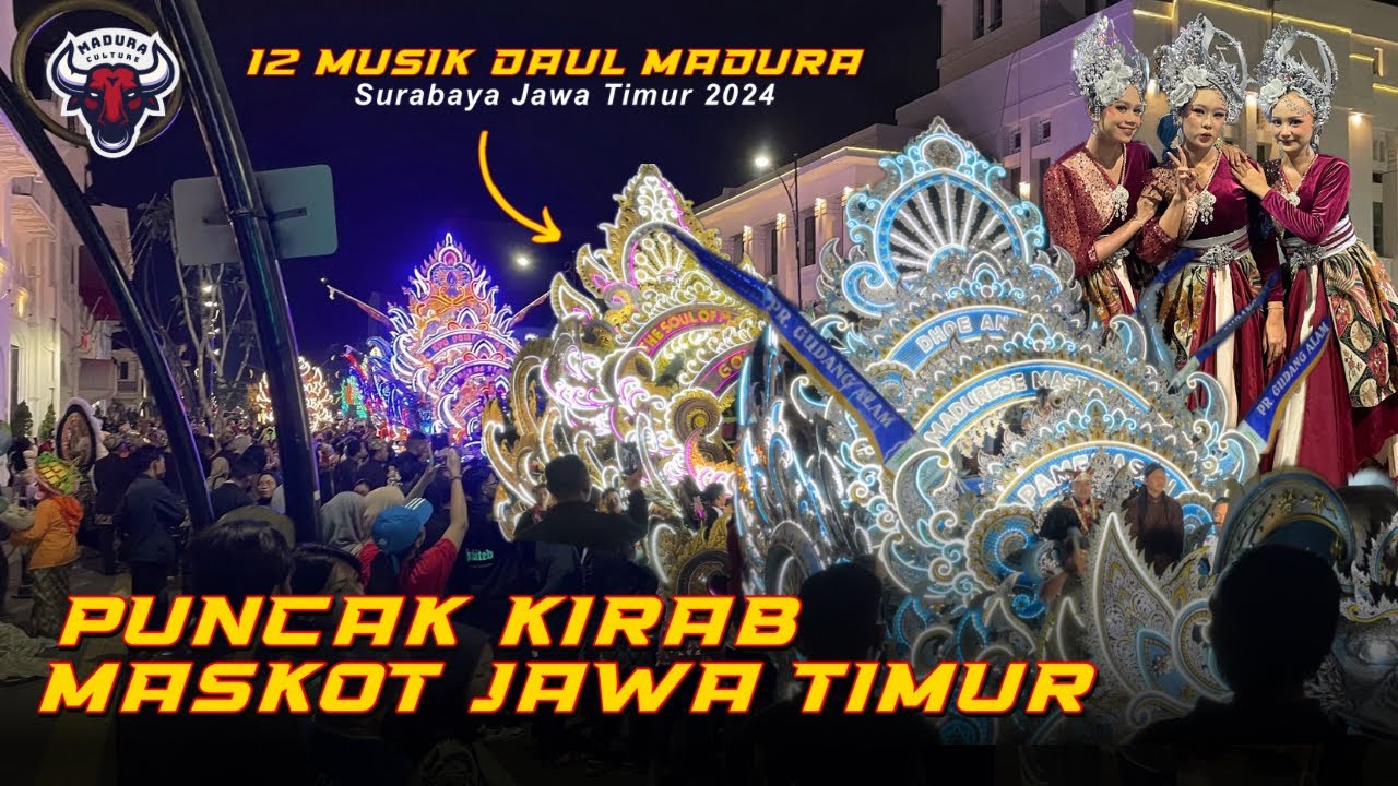 DAUL MADURA BIKIN HEBOH WARGA SURABAYA‼️KIRAB MASKOT JAWA TIMUR🔥#musiktadisionalmadura #daul #musik