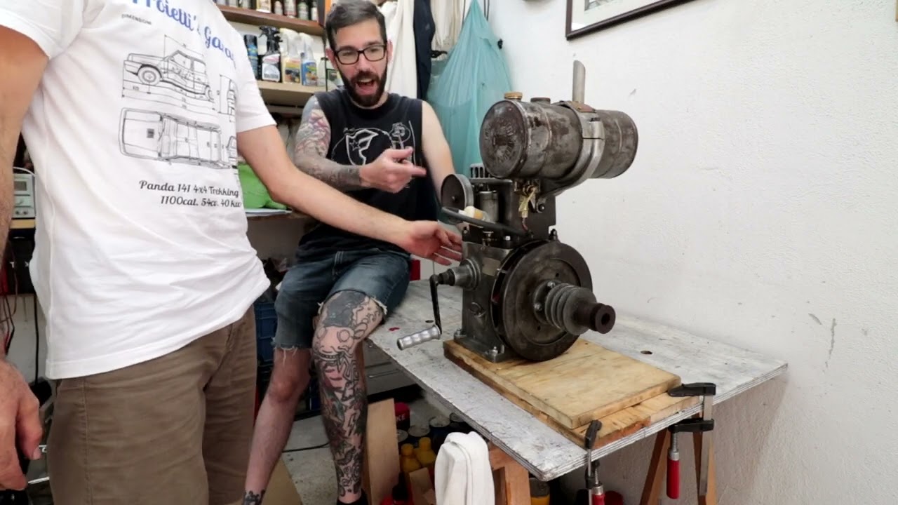 PRIMO AVVIO DEL MOTORE di 100 Anni fa - CONDOR A3 Fratelli GUIDETTI Milano