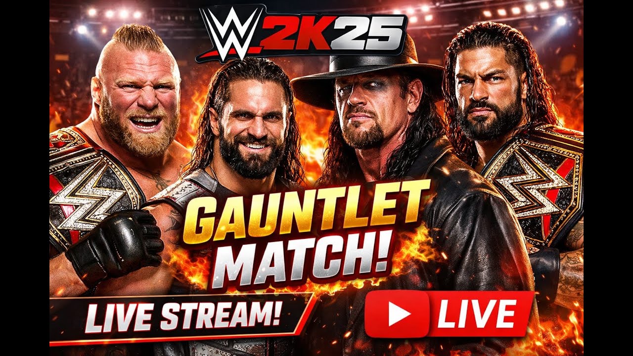 1 vs 30 Gauntlet Match LIVE 😱 | WWE 2K25 LIVE 🔴