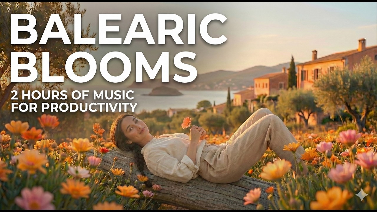 Beach Chill Focus  -  Balearic Blooms, 2h of Music for Productivity
