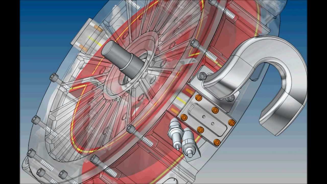 Rotary engine with separated section of the compre