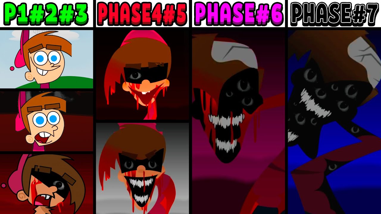 All Phases in New Incredibox Sprunki Oc of Timmy Turner: From Phase 1 to Phase 7