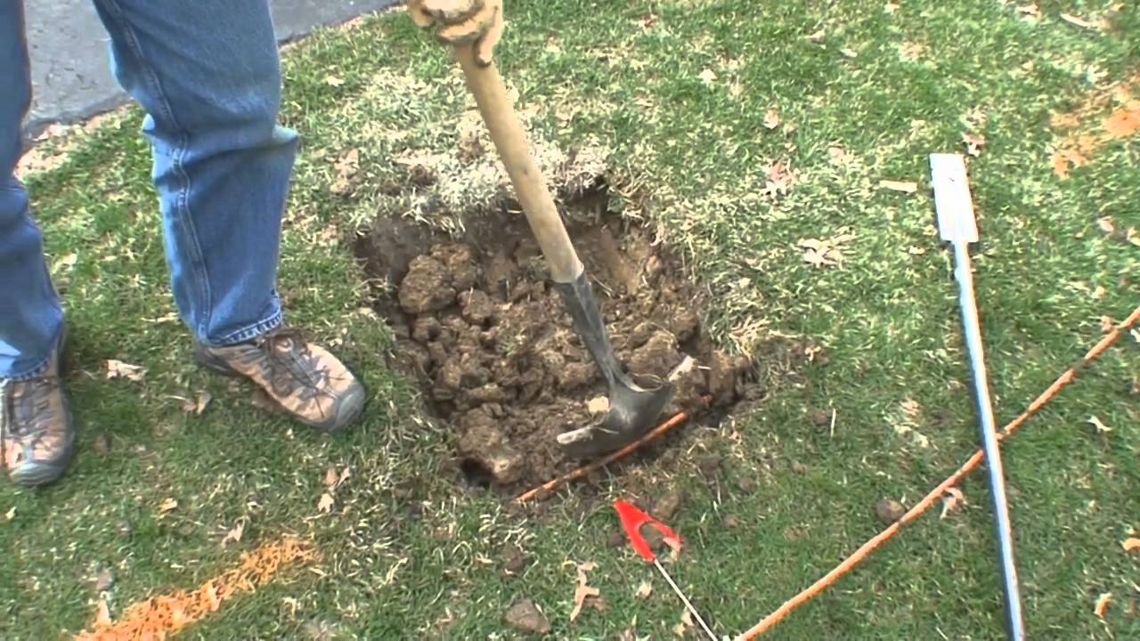 Basketball Goal Installation - Digging the Hole