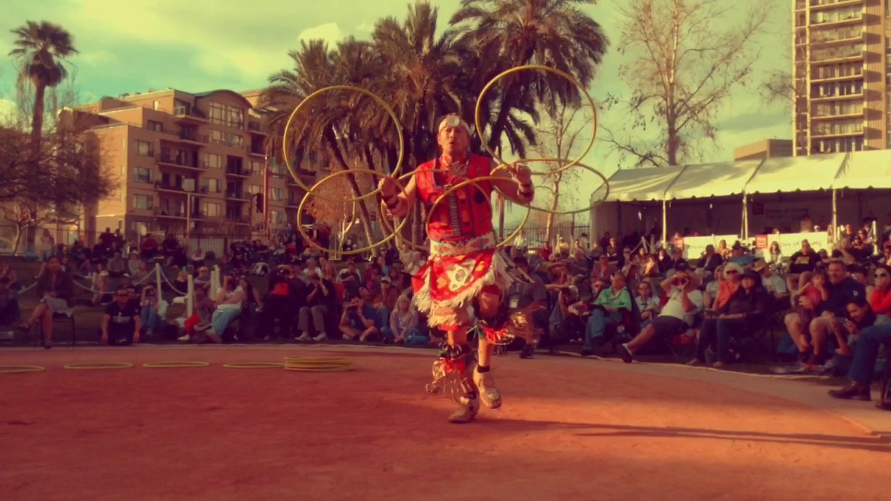Hoop dance 2017 world champion Dallas Arcand