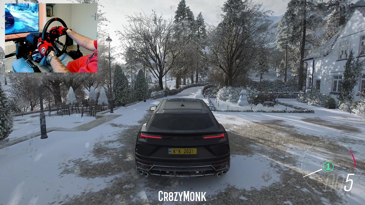 Morning ride in winter with Lamborghini Urus | Logitech G920 | Forza Horizon 4 | #gameplay