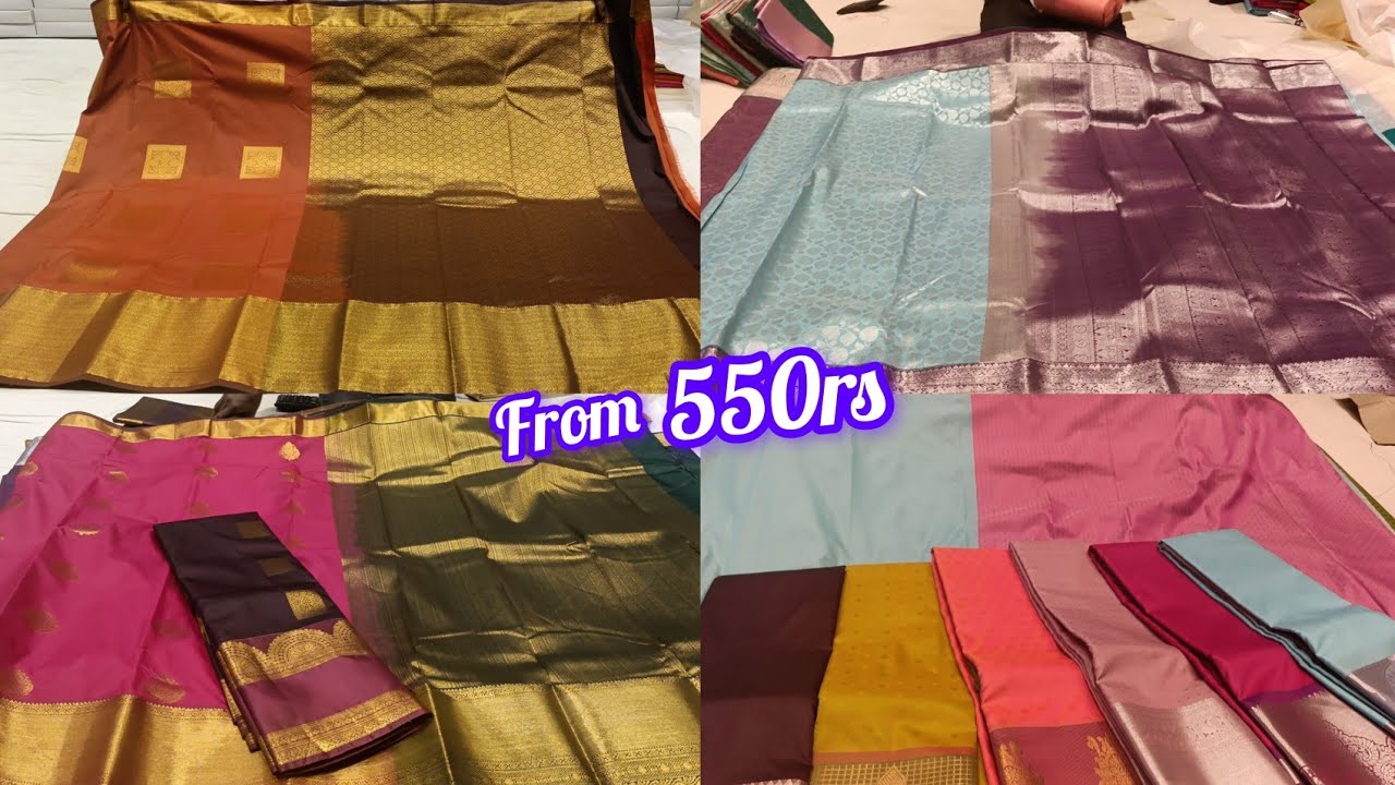 chickpet Bangalore Wholesale gifting sarees @550rs || single saree courier available
