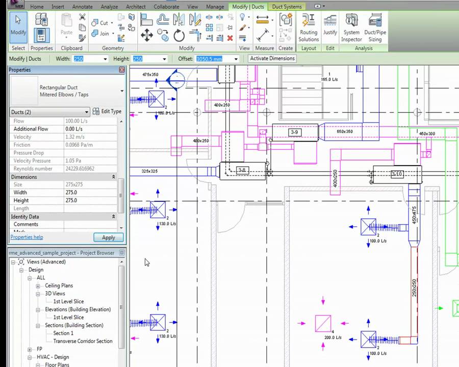 Autodesk Revit MEP: Modifying MEP Elements