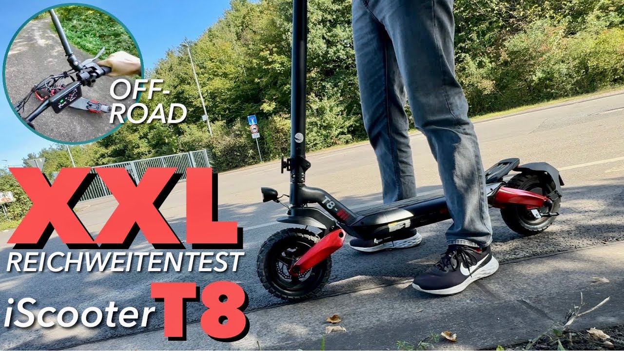 iScooter T8 XXL Reichweitentest inkl. Off-Road Fahrt - Wie weit kommt der Power E-Scooter wirklich ?