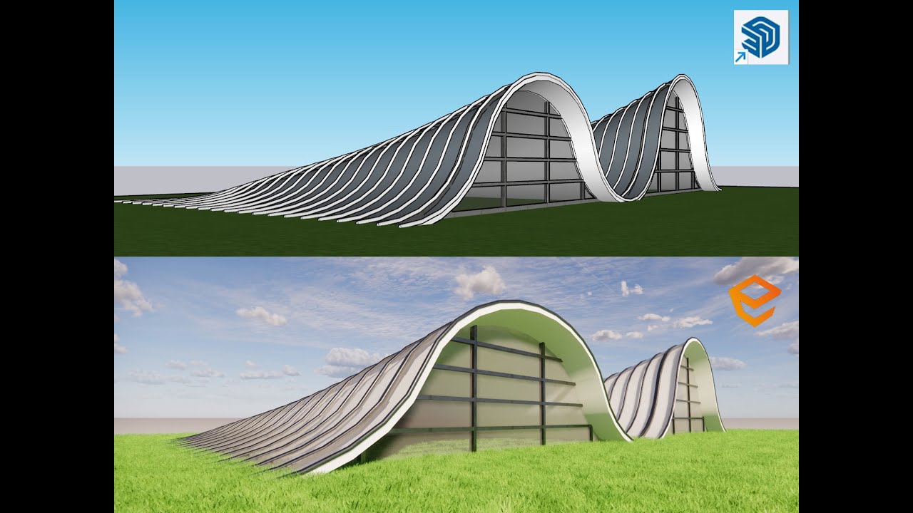 طريقة استغلال البلاغن لعمل شيئ مميز بلاجن جميل جدا #Curviloft لبرنامج #sketchup