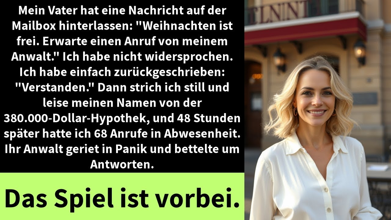 Mein Vater hat eine Nachricht auf der Mailbox hinterlassen: "Weihnachten ist frei.