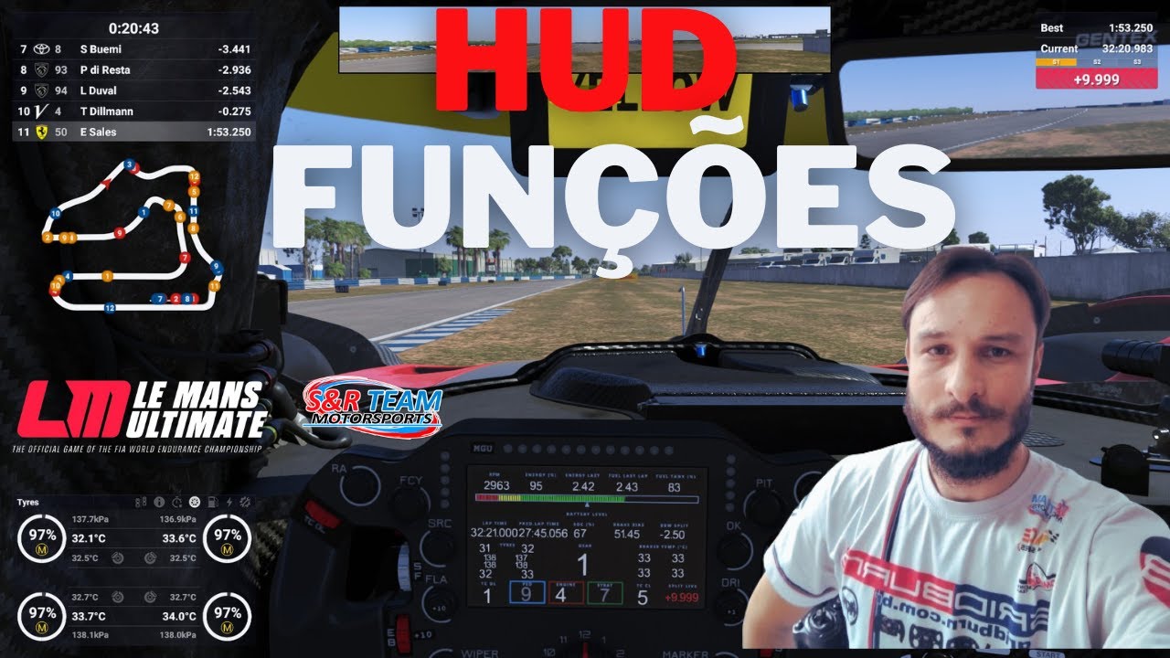 Le Mans Ultimate - Entenda as funções do HUD para gerenciar as informações da sua corrida.