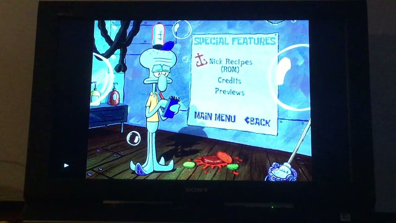 SpongeBob SquarePants Sponge for Hire 2004 DVD Menu Walkthrough