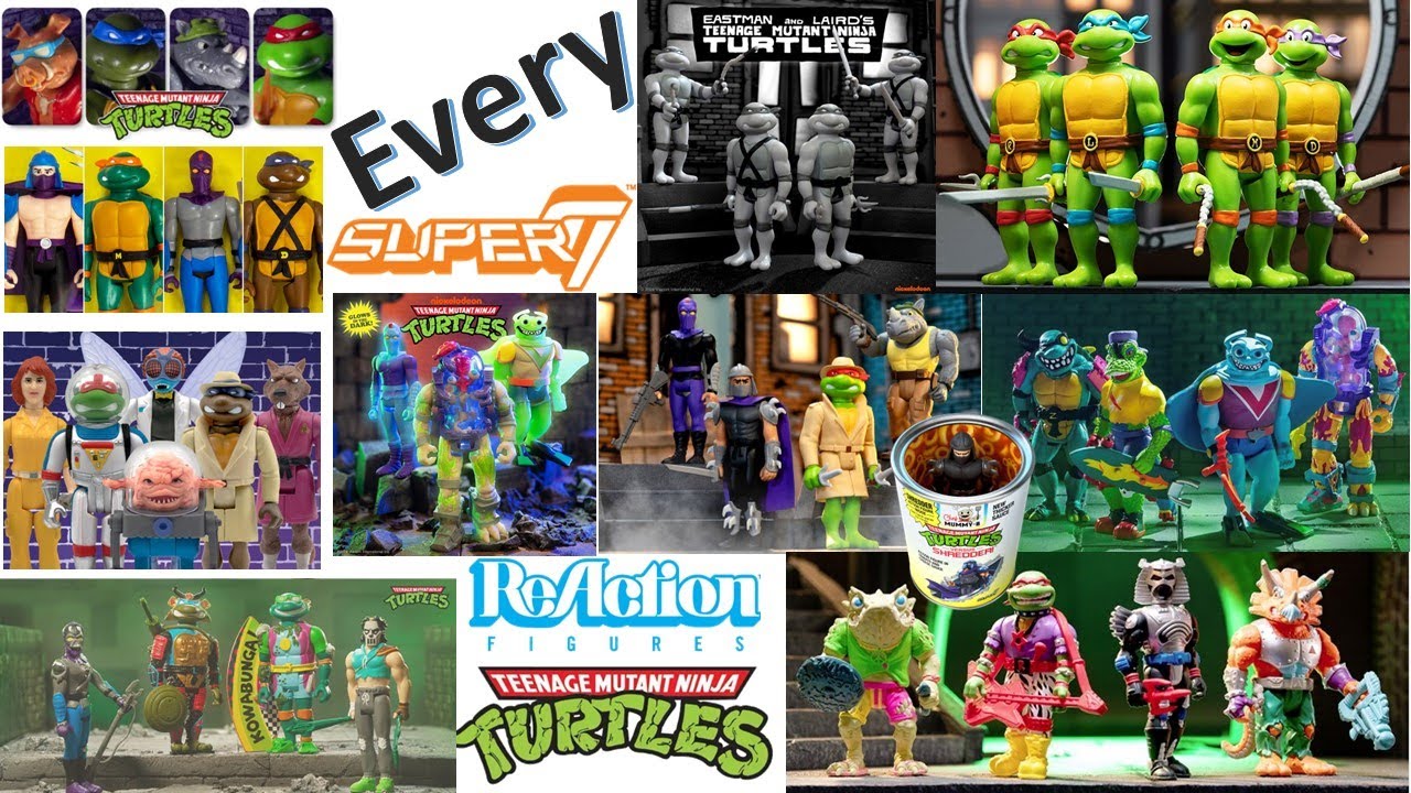 *see newer video Every Super7 ReAction Figure TMNT 3.75