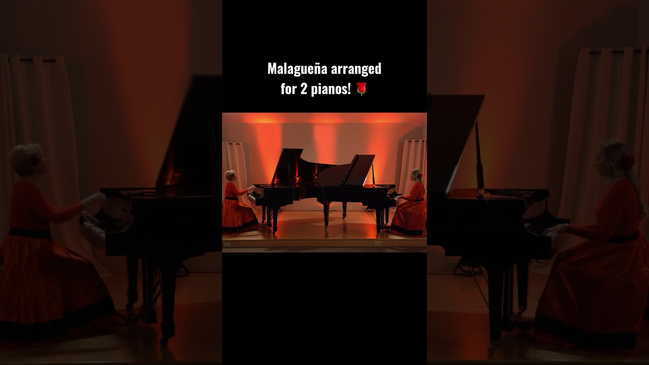 Fire 🔥 Piano Duet of Malague&ntilde;a by Steinway Artist & Piano Professor #piano